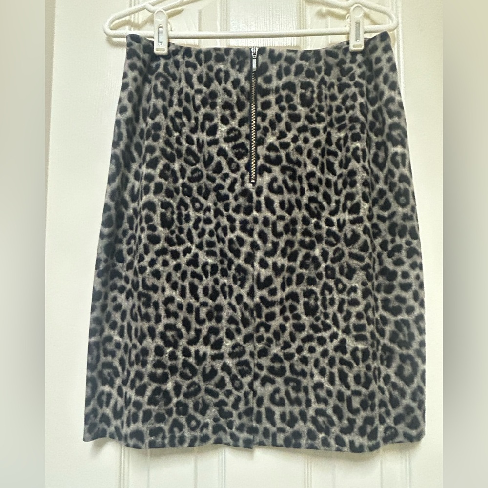 CAbi Black and Gray Leopard Pencil Skirt - Picture 2 of 4